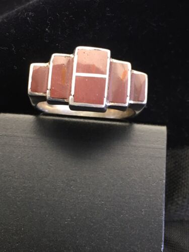Men's Navajo Multi-Color Opal & Turquoise Inlay Sterling Silver Ring Sz 11 | Handmade | 01590
