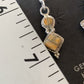 Minimalist Dangle Inlay Navajo Sterling Silver Orange Spiny Oyster Earrings | Handmade | 12679