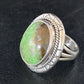 Navajo Green Gaspeite Ring | Sterling Silver | Sz 8.5 | Authentic Native American Handmade | 13780