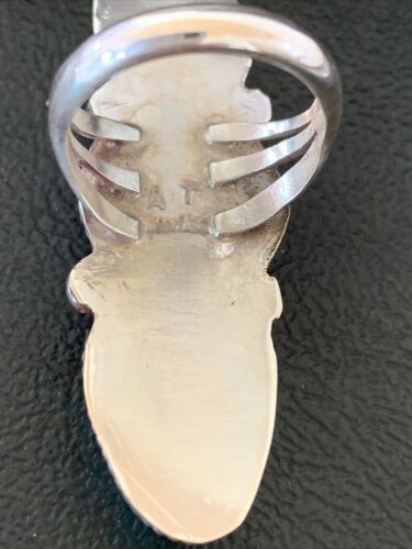 Navajo Blue Turquoise Cluster Ring | Authentic Native American Sterling Silver | Multi-Stone | Sz 8 | 2121