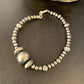 Southwestern Navajo Pearls Bead Bracelet | Sterling Silver | 8" | Authentic Native American Handmade | 14187