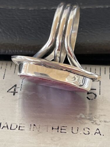 Navajo Turquoise Purple Spiny Oyster Ring | Sterling Silver | Sz 9 | Authentic Native American Handmade | 10296