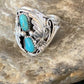 Navajo Kingman Turquoise Multi-Stone Ring | Authentic Native American Sterling Silver | Sz 11 | 14175
