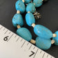 Native American Santo Domingo Shell Nugget Turquoise Necklace | 26" | Authentic Handmade | 12000