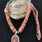 Navajo Sterling Silver Turquoise Spiny Oyster Bead Necklace Pendant | Southwestern Native American