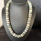 Native American Sterling Silver Grey White Jasper Coral Necklace | Authentic Handmade | 20" | 14428