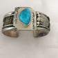 Navajo Turquoise 12K Gold Filled Bracelet | Sterling Silver | Authentic Native American Handmade | 8290