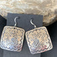 Native American Navajo Dangle Earrings | Sterling Silver Stamped | Handmade | 1659