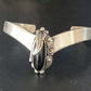 Navajo Black Onyx Cuff Bracelet | Sterling Silver | Authentic Native American Handmade | 13561