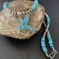 Navajo Hummingbird Inlay Pendant | Blue Turquoise & Opal | Sterling Silver | Native American Handmade | 11326