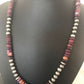 Navajo Purple Spiny Oyster & Turquoise Necklace | Sterling Silver | Authentic Native American | Single Strand | 20" | 11747