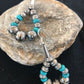 Navajo Turquoise Bead Earrings | Sterling Silver | Stamped | Native American | 10202
