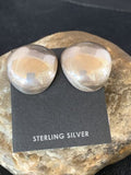 Old Pawn Women's Southwestern Oval Stud Earrings | Sterling Silver | 1" | 13004