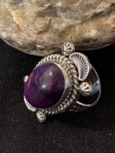 Native American Women's Purple Sugilite Ring | Sterling Silver | Sz 10 | 418 - Masha USA