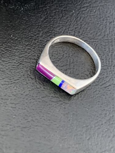 Navajo Blue Turquoise Purple Sugilite Opal Inlay Ring | Sz 7 | Authentic Native American Handmade | 11150