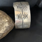 Native American Sterling Silver Navajo Stamped Cuff Bracelet | Handmade | 14589