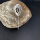Old Pawn Navajo Hair Pin | Sterling Silver Blue Turquoise | 2.5" | Authentic Native American Handmade | 13729