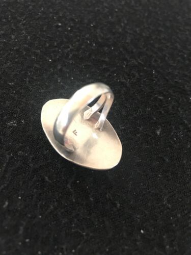 Navajo Kingman Turquoise & Mother of Pearl Ring | Sterling Silver Shadow Box | Sz 9 | 10207