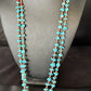 Santo Domingo Shell Turquoise Bead Pendant Jacla Necklace | 2 Strand | Pearls | Native American Handmade | 14633