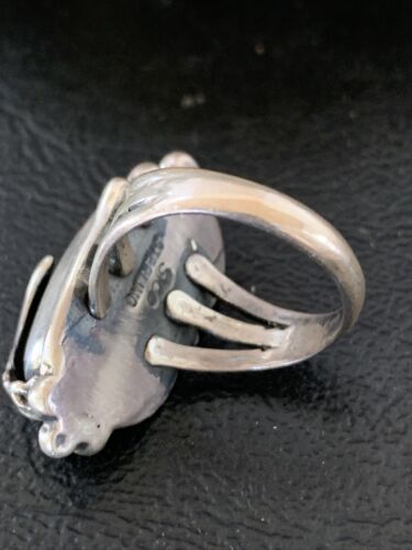 Native American Indian Design Black Onyx Ring | Sterling Silver | Sz 7 | 10798 - Masha USA