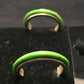 Native American Sterling Silver Green Gaspeite Earrings | 0.8" | 1412