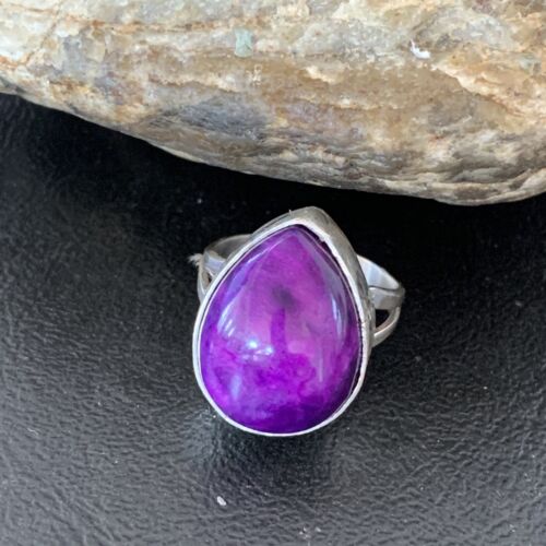 Native American Women's Navajo Purple Sugilite Ring | Sterling Silver | Sz 9 | 10862