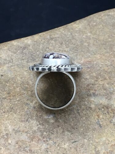 Navajo Wild Horse Turquoise Ring | Sterling Silver | Sz 7 | Authentic Native American Handmade | 12063