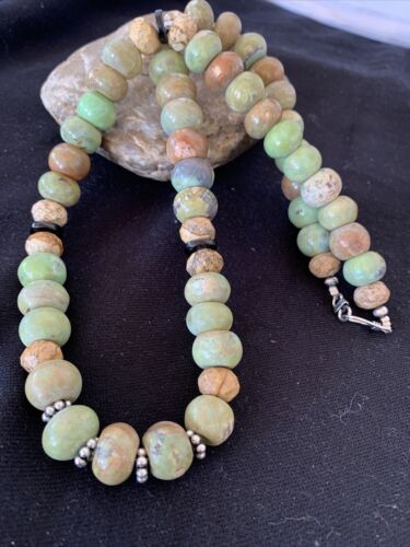 Navajo Sterling Silver Onyx, Agate & Picture Jasper Men's Necklace | 12mm | Authentic Native American Handmade | 23" | 1275