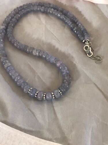Southwestern | Purple Tanzanite | Bead Necklace | Sterling Silver | 20" | 305