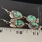 Navajo Green Spiderweb Turquoise Dangle Earrings | Sterling Silver | Authentic Native American Handmade | 13549