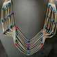 Native American Multi-Color Liquid Heishi Necklace | 10 Strand Sterling Tubes | 17" | 12623