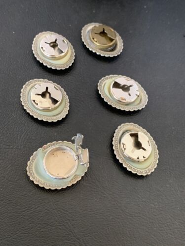 Southwestern Sterling Silver Button Covers | Navajo | 1.25" | Set of 6 | Authentic Native American Handmade | 12350