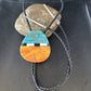 Men's Santo Domingo Bolo Tie | Turquoise Spiny Oyster | Sterling Silver Tips | Native American Handmade | 14632