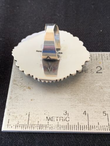Navajo Blue Boulder Turquoise Ring | Sterling Silver | Sz 7 | 00749