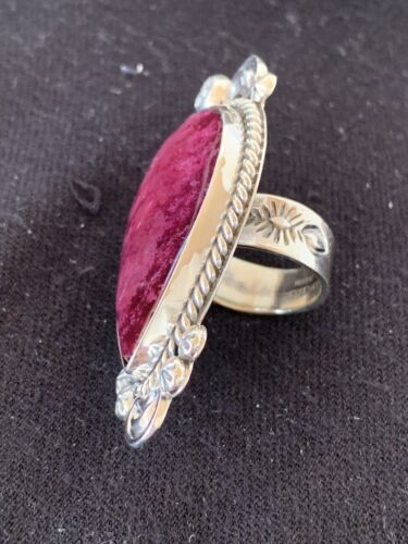 Southwestern Women's Sterling Silver Purple Spiny Oyster Ring | Sz 7 | 00429