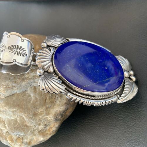 Native American Men's Blue Lapis Pendant Necklace | Sterling Silver | 11851