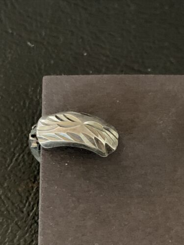 Old Pawn Diamond Cut Sterling Silver Hoop Stud Earrings | 0.25" | 13011