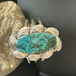 Southwestern Sterling Silver Blue Turquoise Cuff Bracelet | Authentic Native American Handmade | 14324