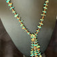 Santo Domingo | Shell Turquoise Bead Pendant Necklace | 26" | Authentic Native American Handmade | 12530