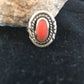 Navajo Coral Sterling Silver Ring | Sz 6 | Handmade Southwestern | 3485