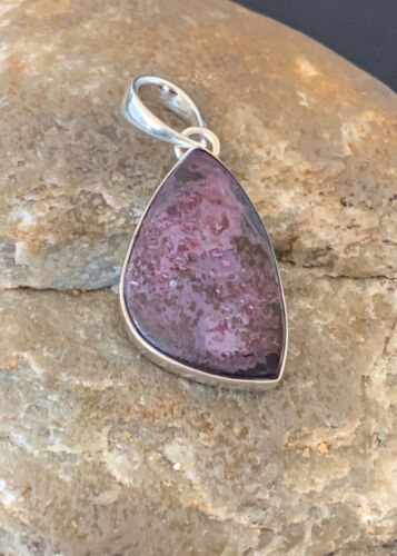 Southwestern Navajo Purple Sugilite Pendant | Sterling Silver | 1.25" | 10938