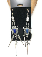 Southwestern Lapis Dangle  Earrings | Sterling Silver | 4518