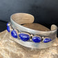 Native American Men's Navajo Blue Lapis Lazuli Cuff Bracelet | Sterling Silver | 14130