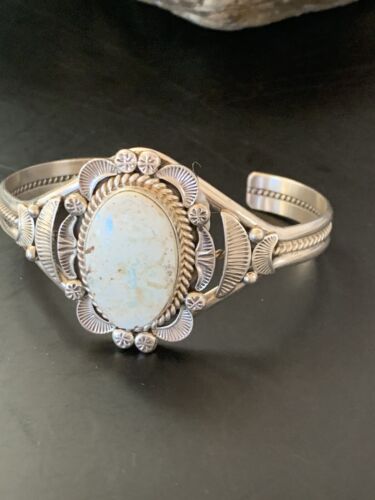High-Grade Dry Creek Turquoise Cuff Bracelet | Navajo Sterling Silver | Authentic Native American Jewelry | 2084