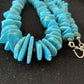 Authentic Native American Navajo Pearl Sterling Silver Shell Turquoise Nugget Necklace | 24" | 00817