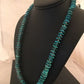 Santo Domingo Kingman Turquoise Necklace | Sterling Silver | 21" | Authentic Native American Handmade | 3996