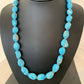 Navajo Sleeping Beauty Turquoise Beads Necklace | Sterling Silver Pearls | Authentic Native American Handmade | 00800