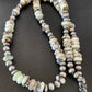 Men's Navajo Pearl Necklace with Wild Horse Turquoise Pendant | Sterling Silver | Single Strand | 10474