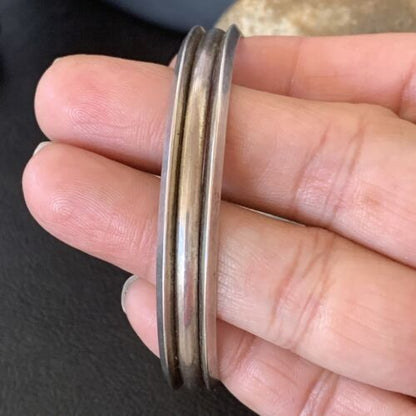 Navajo Stamped Cuff Bracelet | Sterling Silver | Authentic Native American Handmade | 1604 - Masha USA