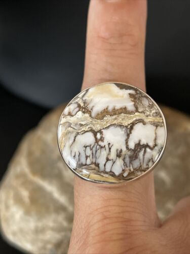 Navajo Wild Horse Turquoise Ring | Sterling Silver | Sz 9.5 | Authentic Native American Handmade | 10504